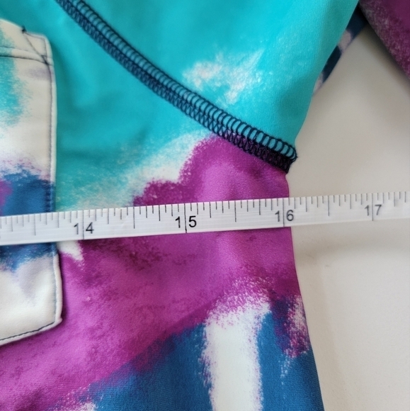 J Crew Crewcuts UPF50+ Tie-Dye Patterned Rashguard Shirt Youth Size 14 - Picture 5 of 9